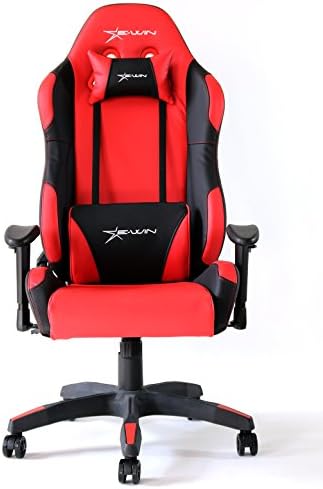 Ewin Chair Calling Series Ergonomic Office Computer Gaming Chair with Pillows-CLC (Red/Black)