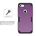 LONTECT for iPhone 8 Case, iPhone 7 Case Hybrid Heavy Duty Shockproof Full-Body Protective Case with Dual Layer [Hard PC+ Soft Silicone] Impact Protection for Apple iPhone 8/iPhone 7, Purple/Black
