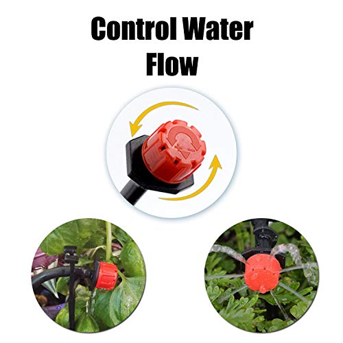 theBlueStone Upgrade DIY 65FT 20-Emitters Sprinkler Drip Irrigation System Kits - 1/2" Main Line with 1/4" Distribution Line - for Garden Greenhouse Backyard Automatic Watering Equipment Accessories