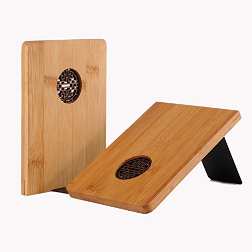 MAGO Retro Chinese Style Nature Beech Wood Book Book Ends for Shelf Home Office Library Decoration Log Color (Square),1210.516cm