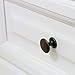 Ginsco 20pcs Vintage Traditonal Bronze Kitchen Cupboard Door Cabinet Drawer Shell Pull Handle Round Knob Set with 4mm Drill Bit