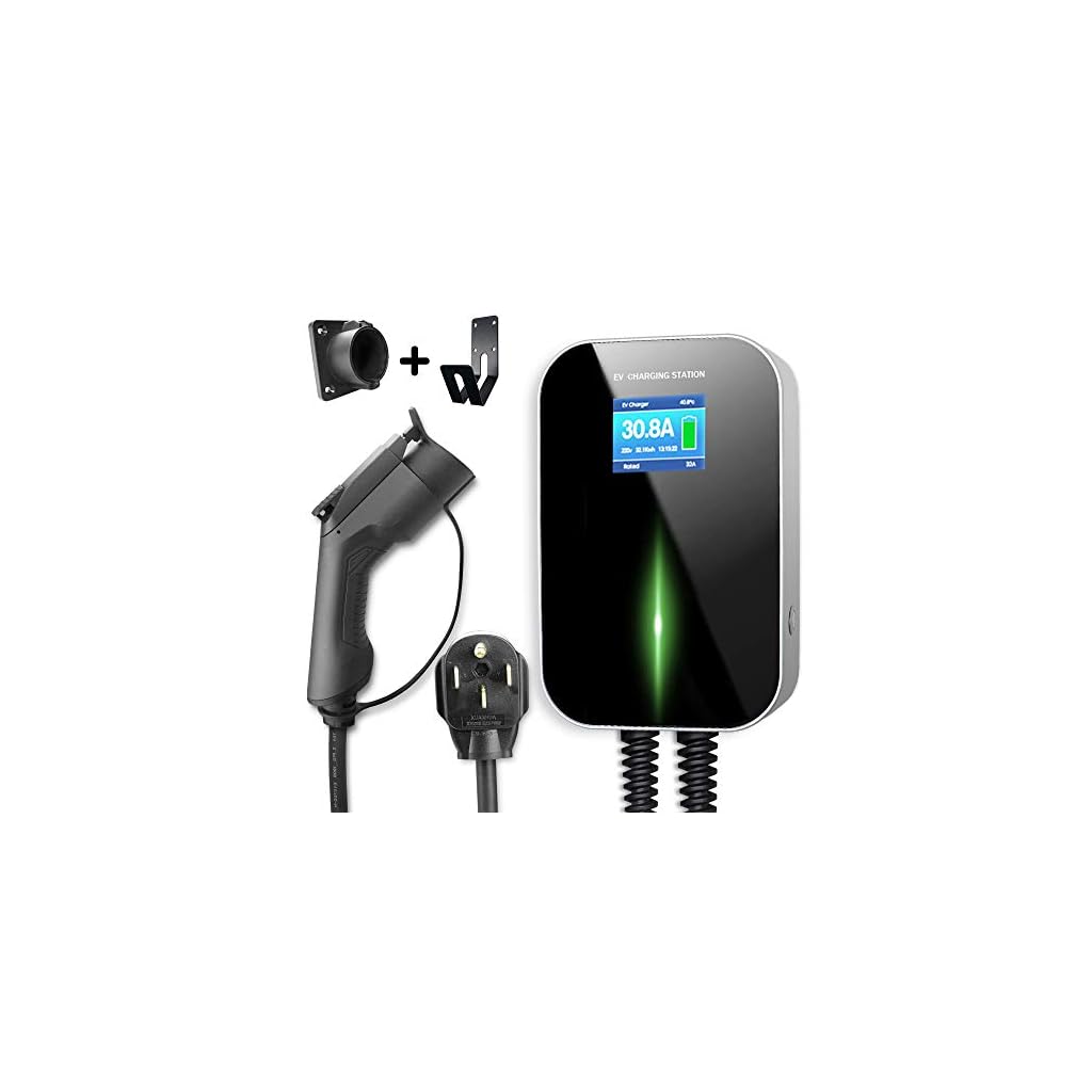 Lectron 240V 32 Amp Level 2 EV Charger with 21ft Extension Cord J1772