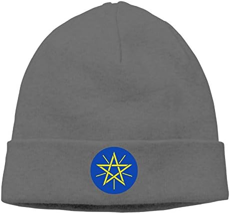 BMSelf Mens&amp;Womens Flag Of Ethiopia Fashion Outdoor Daily Beanie Hat Skull Cap DeepHeather