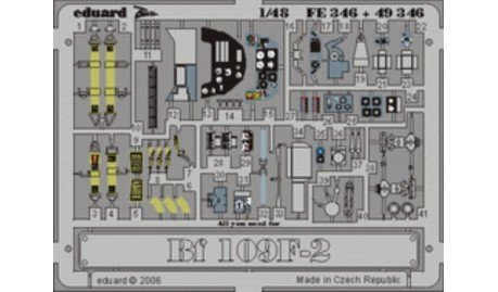 Eduard Accessories – FE346 Model-Making Accessory Kit Bf 109 °F 2 for Icm Kit