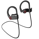 Merdumia Wireless Bluetooth Headphones, Noise Cancelling Sport Headset with Mic and Secure Ear Hooks