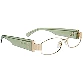 TIJN Premium Acetate Blue Light Blocking Glasses, Square Metal Frame, Anti-Fatigue Computer Eyewear for Women Men, Talani