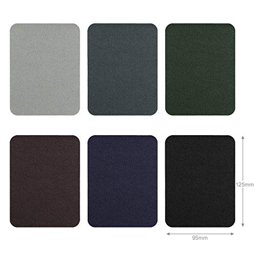 Naler 30 Pieces Iron on Patches Fabric Twill Patches for Clothing Jeans Jacket Cotton Jeans Repair Kit Art Craft Decoration Ornaments, 6 Colors (4.9" X 3.7")
