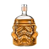 Uarter Whiskey Flask Carafe Decanter, Stormtrooper Glass Bottle, Suitable for Whiskey, Vodka and Wine