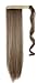 S-noilite Newest Pop Long Straight Curly Wavy Wrap Around on Ponytail Clip in Pony Tail Hair Extensions Natural Synthetic Hairpiece (23inchs-straight, ash brown mix bleach blonde)