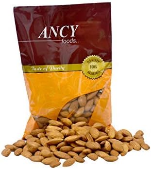 Ancy 100% Natural California Jumbo Almonds (Badaam), 1KG (Pack of 4x250 GMS)