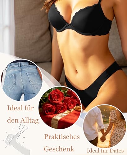 ALL OF SHE Seamless Underwear Women's Seamless Briefs Brazilian Lace Underpants Women's Briefs Women Seamless Pack of 6 Sexy Hipster Invisible Brazil Comfortable Panties, S-2XL
