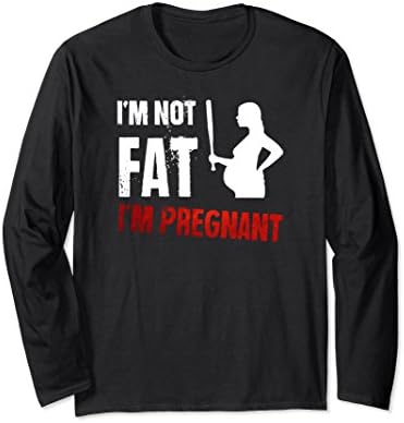 Unisex "I'm not Fat I'm Pregnant" Mother's Day T-shirt Gift for Mom Large Black