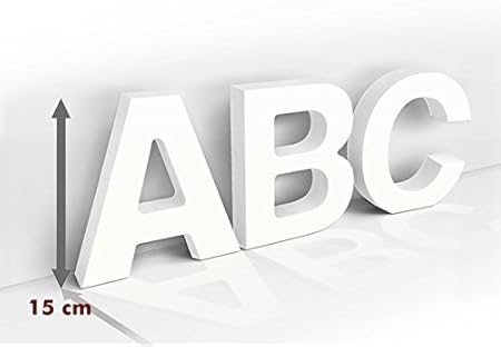 A - Dekobuchstaben - 3D - 15 cm Buchstabenhöhe