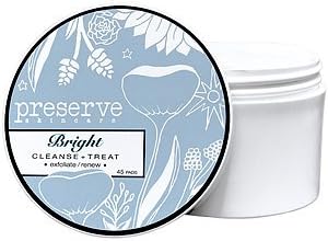 Bright Face Cleansing Pads 45 pads by Preserve Skincare