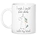 Mugvana I Wish I Could Stab Idiots With My Head Unicorn Funny Gift Coffee Mug (11oz)