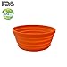 Ecoart Silicone Expandable Collapsible Bowl for Travel Camping Hiking (Orange(S))