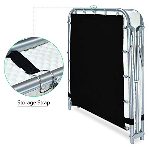 Quictent Heavy Duty Folding Bed with 2 Extra Support Belts, 300 lbs Max