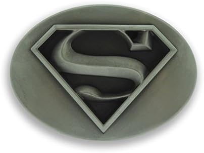 Superman Returns Shield Red Enamel Belt Buckle (3d Antiqued)