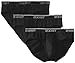 2(X)IST Men's Cotton Stretch No Show Brief 3-Pack,Black/Black/Black,Medium