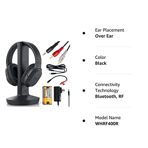 SONY Wireless Headphones for TV Watching (WHRF400R) with Transmitter