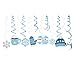 Kristin Paradise 30Ct Winter Wonderland Hanging Swirl Decorations, Holiday Snowflake Party Supplies, Snow Birthday Theme Decor for Boy Girl Baby Shower, Holiday Snowman First 1st Bday Favors