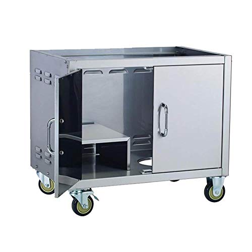Bull Outdoor Stainless Steel 30 Inch Pedestal Cart Bottom for Premium BBQ Grills - Thumbnail 2