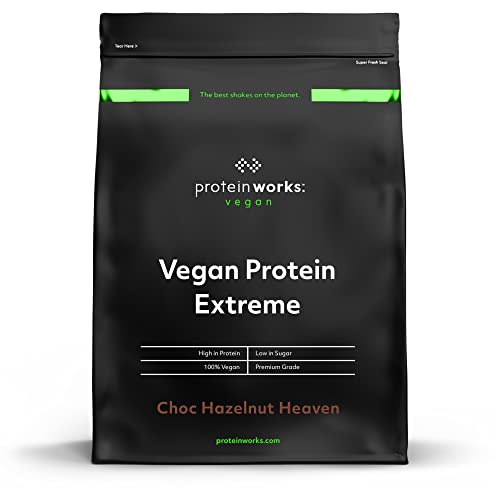 Protein Works - Vegan Protein Extreme, 29g Plant Based Protein, Added Vitamin Blend, 14 Servings, Choc Hazelnut Heaven, 500g