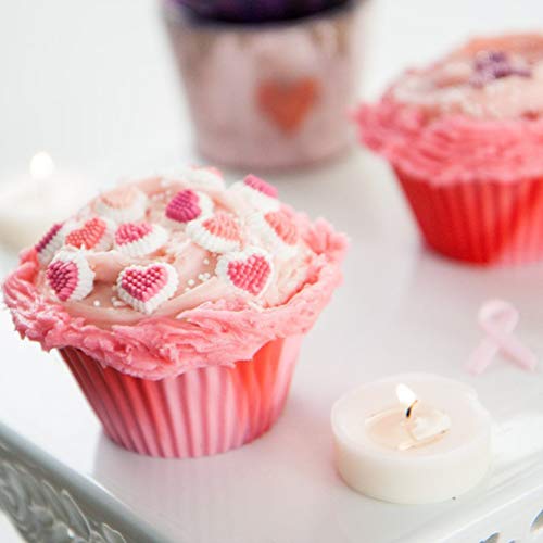12 Pcs Silicone Cupcake Molds, Reusable Muffin Forms Molds Cupcake Holders for Muffins Pudding Cakes Baking - Red - Thumbnail 3