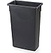 Carlisle FoodService Products 34202303 TrimLine Rectangle Waste Container Trash Can Only, 23 Gallon, Black