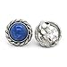 Blue Clip on Earrings Braided Rope Round Antique Women Fashion