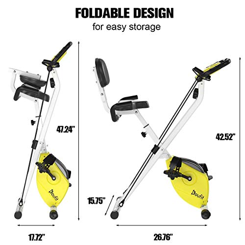Folding Exercise Bike With Arm Workout, Doufit EB01 4 in