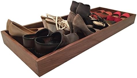 Handmade Walnut Wood Home Organizer - Shoe Organizer - Wood Tray- Entryway Storage - Mudroom Storage -Shoe Tray - Boot Rack - Shoe Rack
