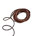 Mudder 3.5 mm Flat Genuine Leather Strip Cord String, Brown