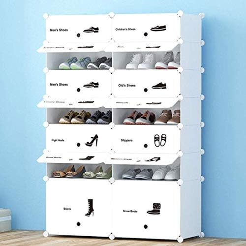 靴収納 靴ラック 靴ラック収納 プラスチックdiy靴キャビネットボックスキューブ靴収納オーガナイザーブーツ用省スペース 食器棚ハイヒールスニーカーホワイト サイズ 7段 靴ベンチ Itama Pe