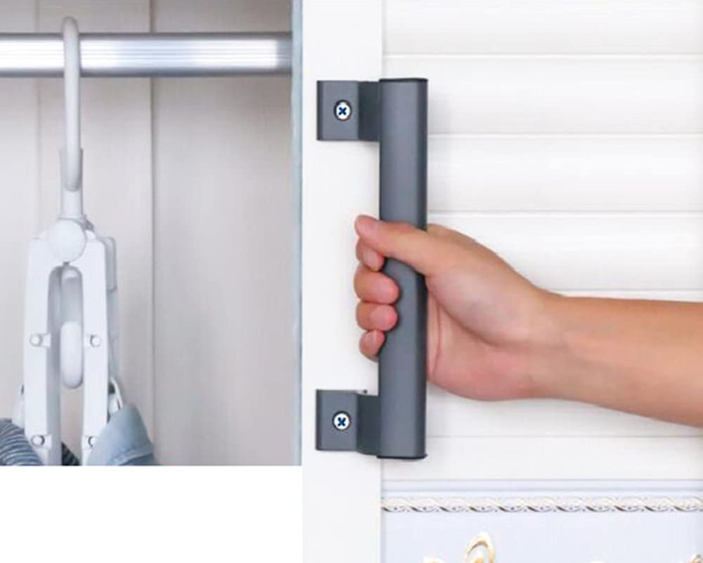 WANLIAN Aluminum Alloy Sliding Door Handle - Modern Grey Balcony & Bathroom Sliding Door Handle