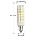 Ashialight E11 Base 50W Light Bulb, LED Mini Candelabra Bulb,Daylight,JD T4 bulb,120 volt,550LM,Clear Light Bulb (Pack of 2)