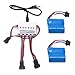 Reikirc 2pcs 3.7v 600mah battery and 1to3 charger for UDI UDI001 Venom Remote Control Boat Spare Parts