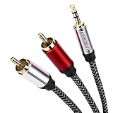 Nanxudyj 3.5mm to 2RCA Audio Cable