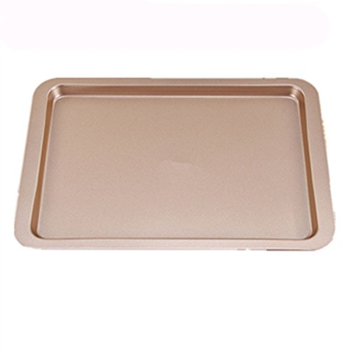 Click Here to See More Images Lautechco 13 Inch Large Rectangular Baking Pan ,Oven Chassis Cookie Baking Dish (Gold)
