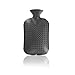 Fashy Classic Cross-Hatched Rubber Hot Water Bottle（Grey）- Made in Germany (Grey)