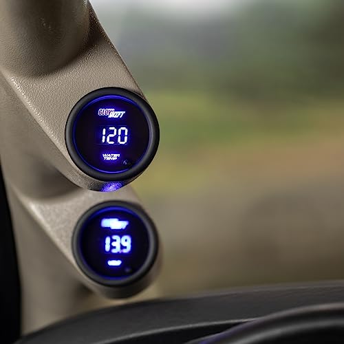 GlowShift 10 Color Digital 300 F Water Coolant Temperature Gauge Kit