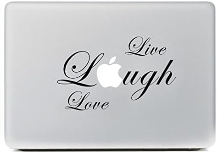 Beancase Love Laugh Live Removable Vinyl Laptop Decorative Protection Sticker Decal Skin for Apple Macbook 11" 12" 13" 15"17" + Free One Ring and Rubber Wrist band