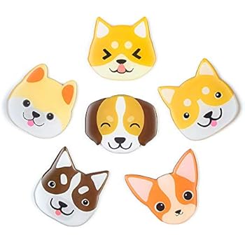 Morcart Refrigerator Magnets Cartoon Pet Dog Magnets (6pcs) 3D Pattern for Kitchen Kids Toys Students Lockers Whiteboard Office Menu Message Board