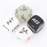 4 Pcs of Set Spicy Dice Funny Couple Erotic Flirt Toys Adult Games