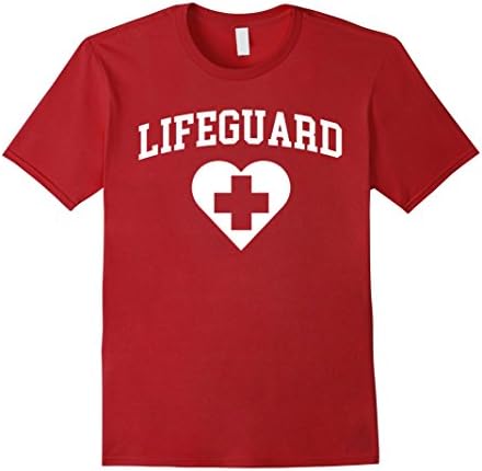 Mens Lifeguard Shirt Women (Men and Children) Small Cranberry