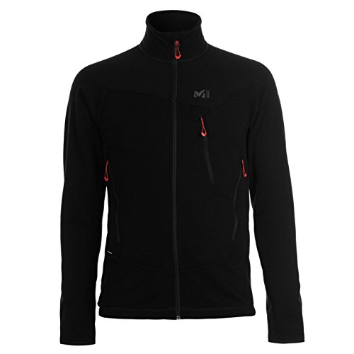 Millet Mens Grepon Power Jacket Full Zip Fleece Top Coat Sweatshirt Jumper Long Black Large