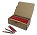 Musgrave Pencil, Half Pencils with Eraser, Golf Events School Church Library Pencil, Hexagon, Number 2, Sharpened, Box of 144, Red