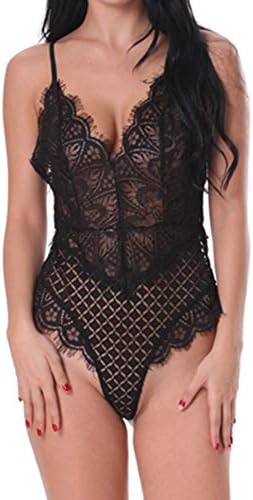 Plus Size Fishnet Teddy Lingerie Lace Cups Bodysuit Mesh One Piece Babydoll