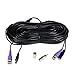 VideoSecu 50ft HD Security Camera Cable Pre-Made All-in-One BNC Video Power Extension Wire Cord with BNC RCA Connectors for 720P 960P 960H CCTV Surveillance Camera DVR System CBHD50 WUI