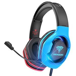 BENGOO G9500 Gaming Headset Headphones for PS4 Xbox One PC Controller, Over Ear Headphones with 720° Noise Cancelling…